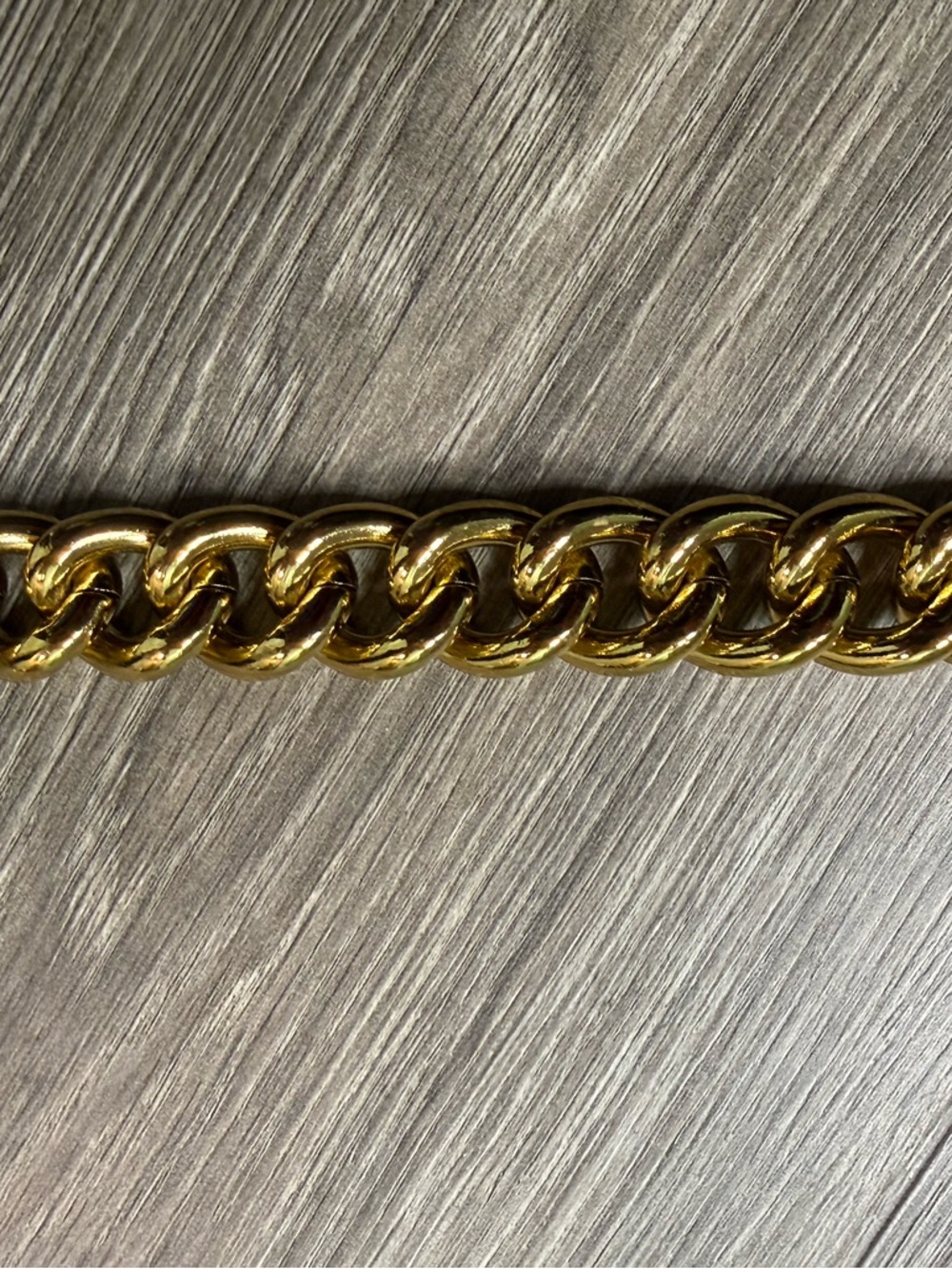 Banana Republic Gold Chain And Black Leather Belt XS Y2K Statement Belt - Picture 6 of 10